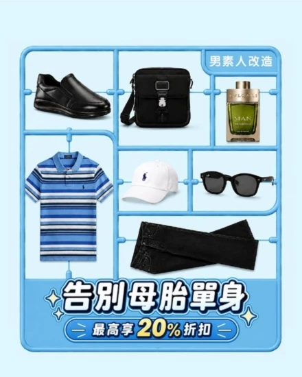 男素人改造｜最高20%折扣