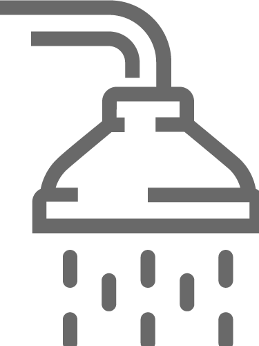 Separate shower & toilet