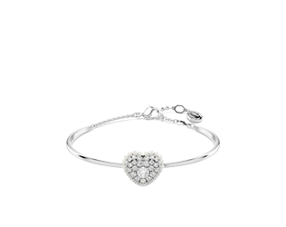 Swarovski 珍珠愛心銀手鍊