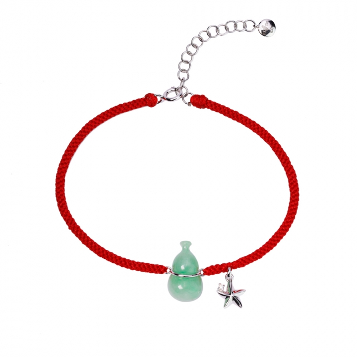JADE RED STRING BRACELET翡翠紅繩手鍊
