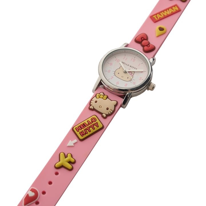  機場限定-Hello Kitty 旅行兒童錶 粉色