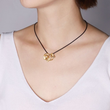 LUCKY PIG GOLD PENDENT好運生肖黃金項墜-豬