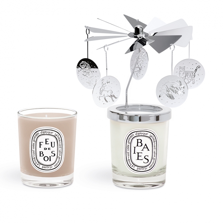 Set of 2x candles + carrousel (pre compo)《限定版》旋轉燭罩及迷你香氛蠟燭2入禮盒特惠組