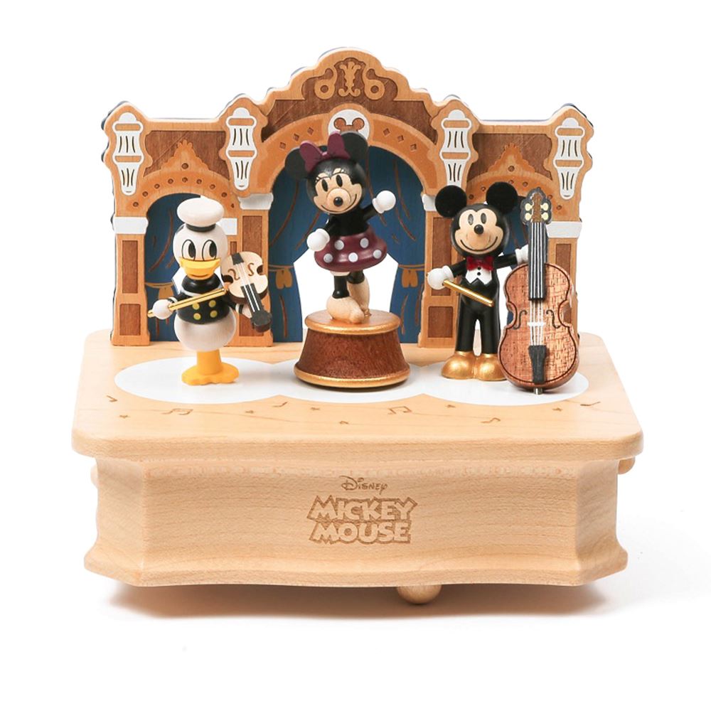 Jean Cultural 知音文創｜DISNEY 迪士尼系列 復古米奇木製搖擺轉架音樂鈴