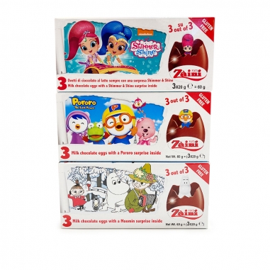 Zaini Choco eggs Trio PKinder 健達 Zaini 驚奇蛋巧克力(款式隨機出貨)