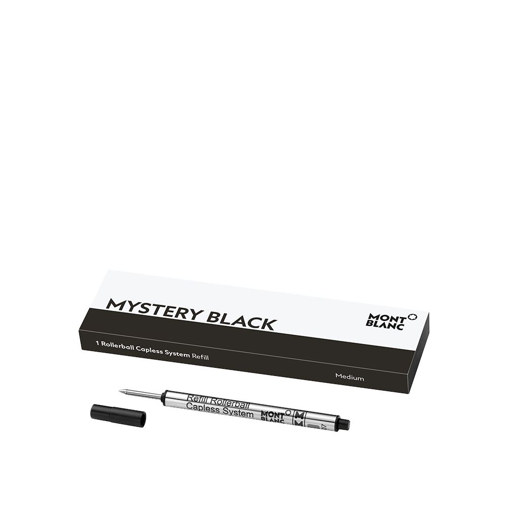 Montblanc 1支無筆蓋鋼珠筆筆芯(M)漆黑魅影