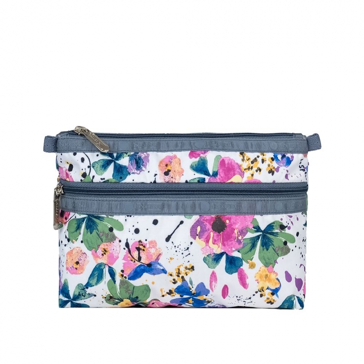 COSMETIC CLUTCHCOSMETIC CLUTCH 雙層拉鍊化妝包  - 盛夏花卉