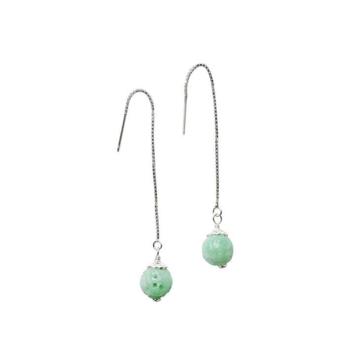 Dragon jadeite earrings故宮畫龍點睛耳環