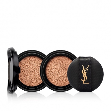 YVES SAINT LAURENT聖羅蘭 恆久完美霧光氣墊粉餅SPF 50+/PA+++ 兩件特惠組(補充蕊)