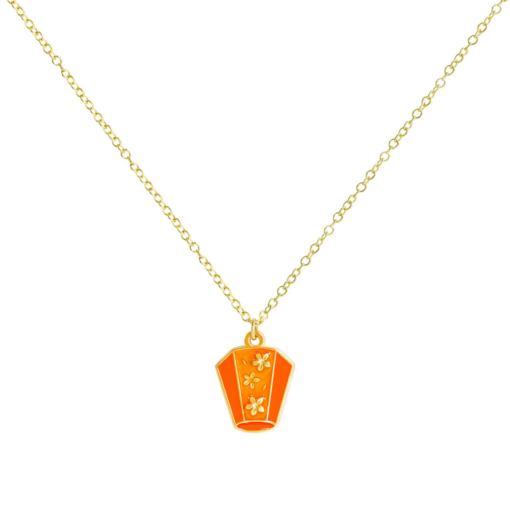 Yajhih design 卡片項鍊 Card Necklace 台灣文化入色款｜天燈