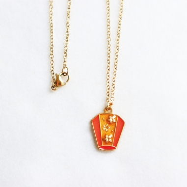 CARD NECKLACE卡片項鍊 Card Necklace 台灣文化入色款|天燈