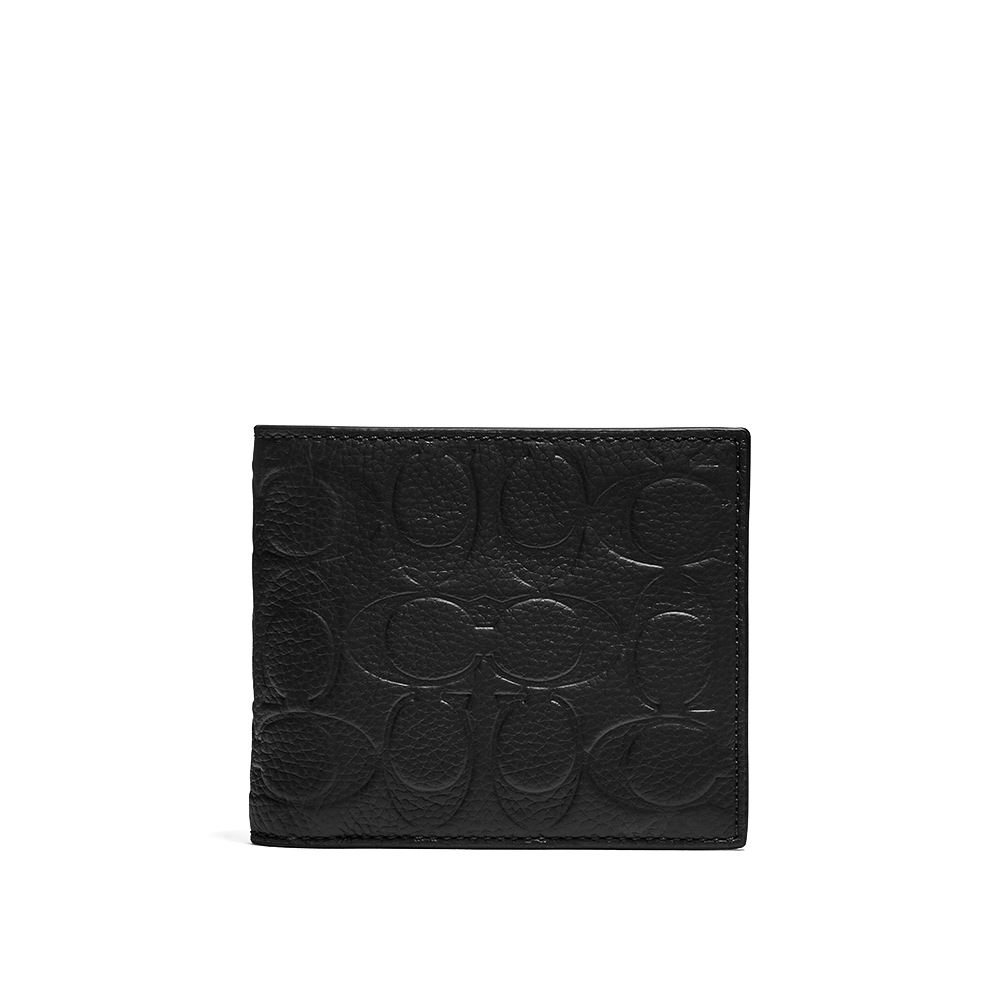 Coach 標誌性皮革三合一短夾