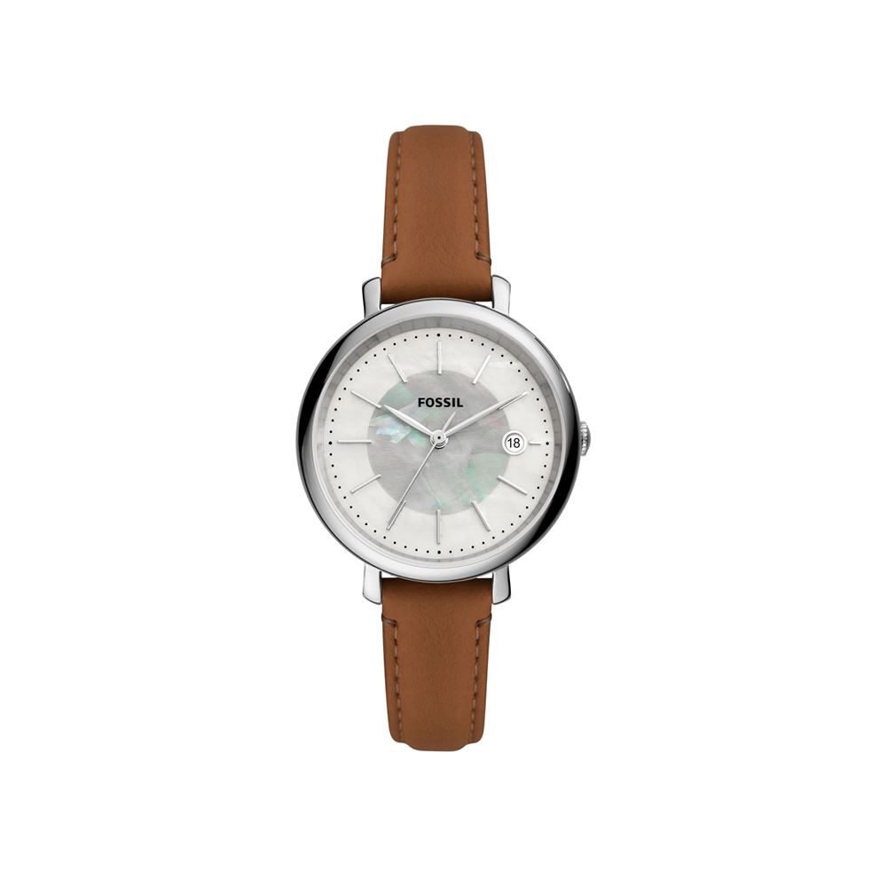 Fossil FOSSIL JACQUELINE 雙圈經典光動能貝殼面女錶