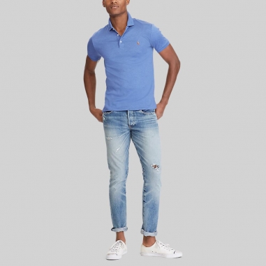 SHORT SLEEVE-POLO SHIRT男性徽標刺繡修身版型短袖Polo衫