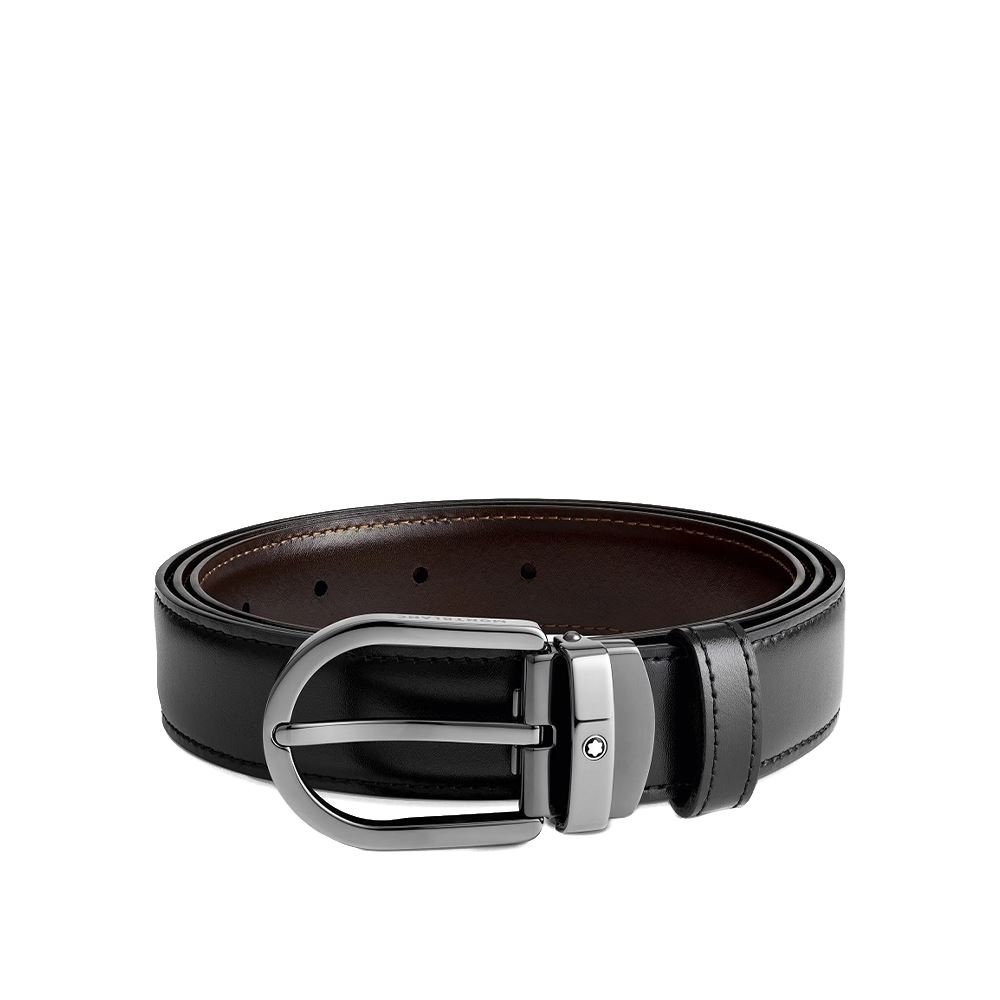 Montblanc 馬蹄形搭扣30毫米雙面皮帶