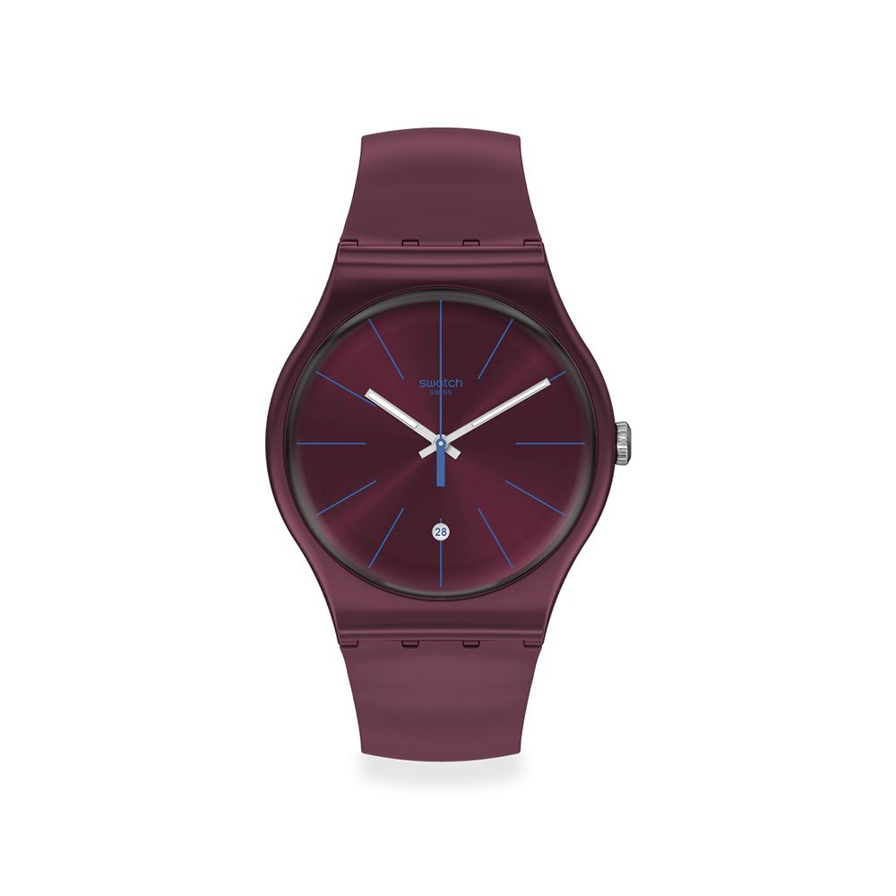 SWATCH 菁華系列BURGUNDAZING 勃根地紅腕錶