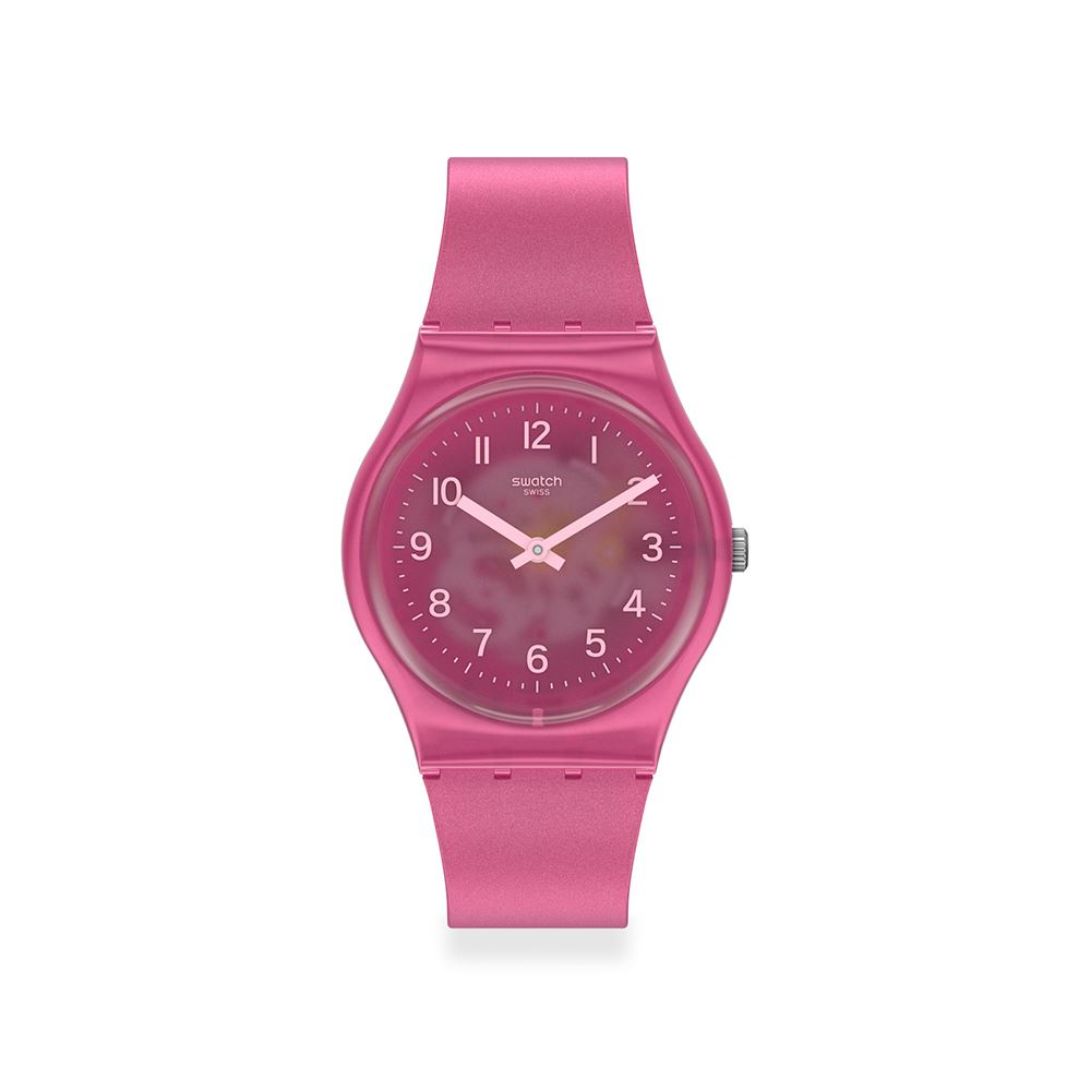 SWATCH 原創系列BLURRY PINK 禁果紅腕錶