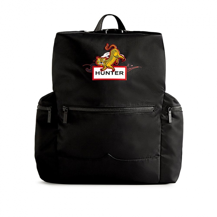 TIGER LOGO BACKPACK上方開扣老虎LOGO尼龍後背包