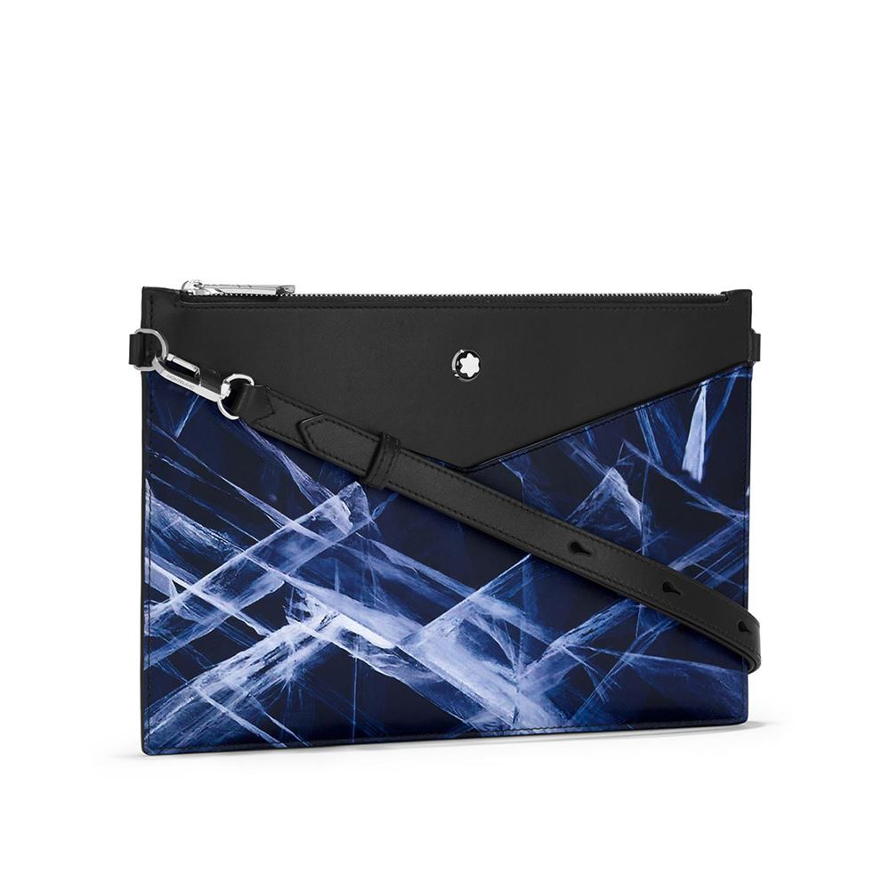 Montblanc MEISTERSTUCK 精選系列冰川藍手拿包