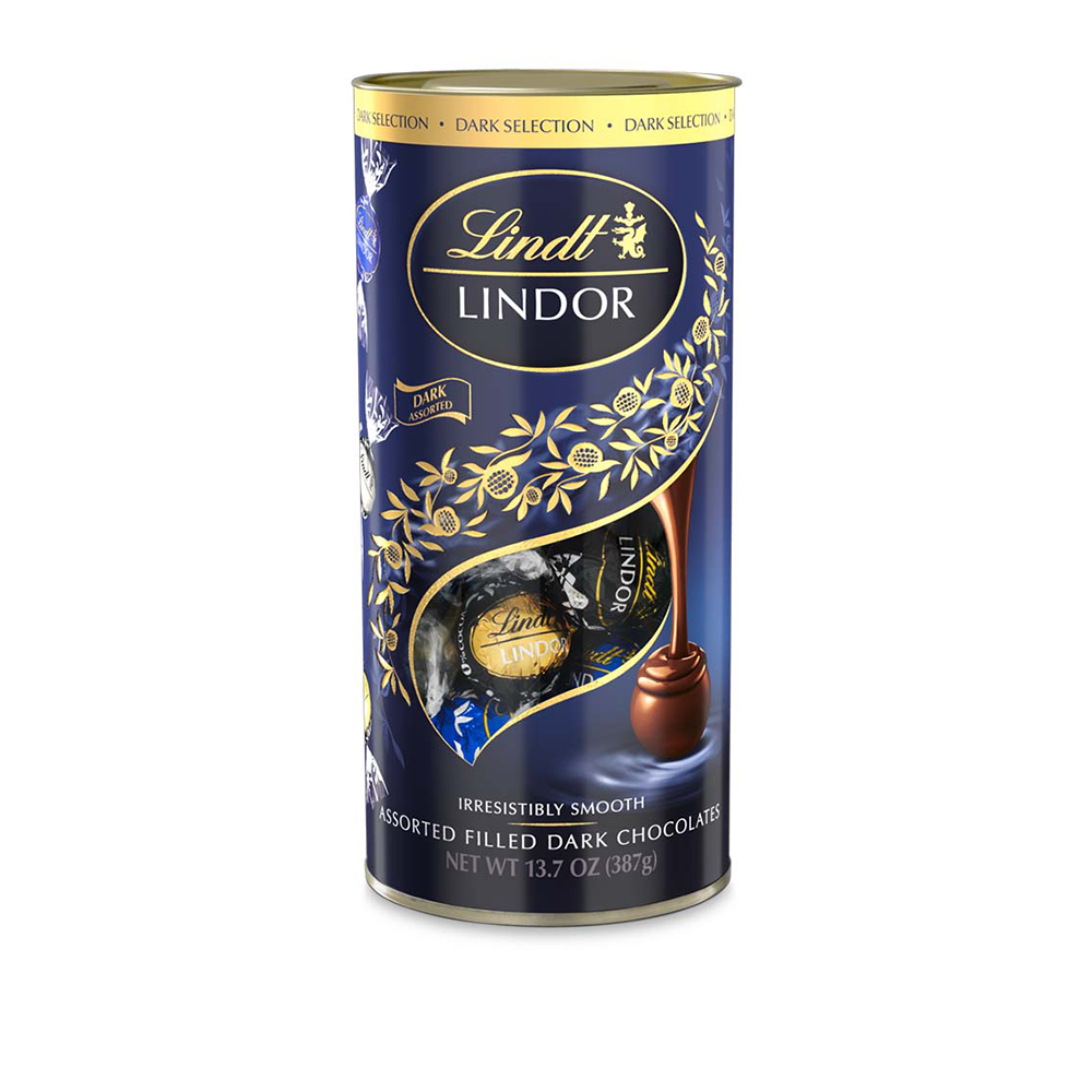 Lindt LINDT 瑞士蓮｜軟心綜合黑巧克力球筒裝