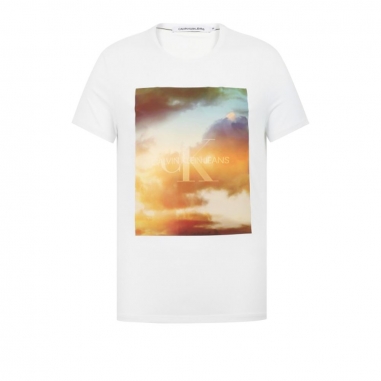 Calvin Klein 卡爾文克雷恩(精品) MONOGRAM GRAPHIC PRINT 合身上衣