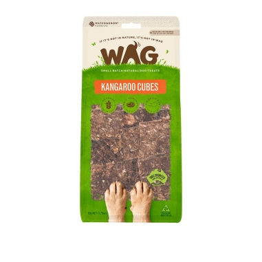 WAG天然澳狗零食 狗零食-袋鼠肉粒