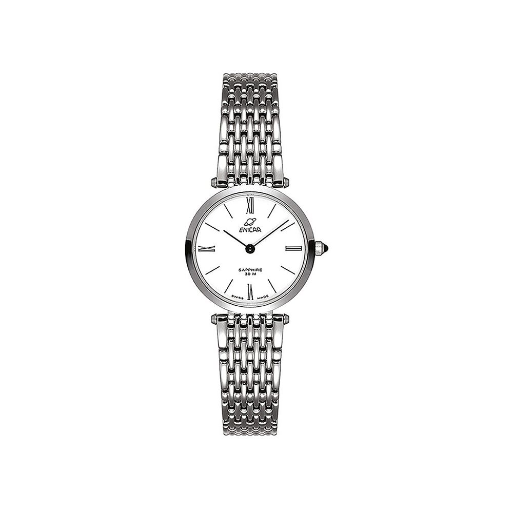 Enicar 超薄石英錶系列 鋼款女錶 26mm