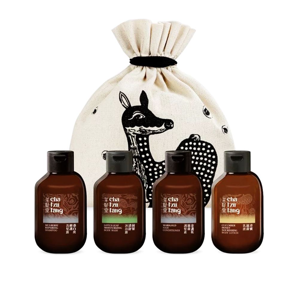 cha tzu tang 茶籽堂｜經典小鹿束口袋旅行組