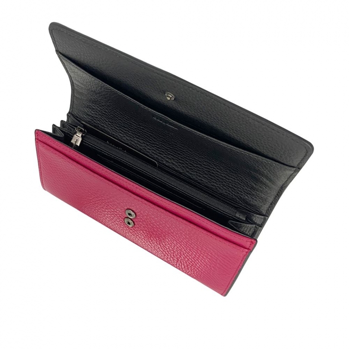 WALLET搖滾間奏信封長夾桃紅