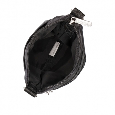 3 ZIP CROSSBODY - RECYCLED BLACK三層拉鏈斜背包 - 永恆黑