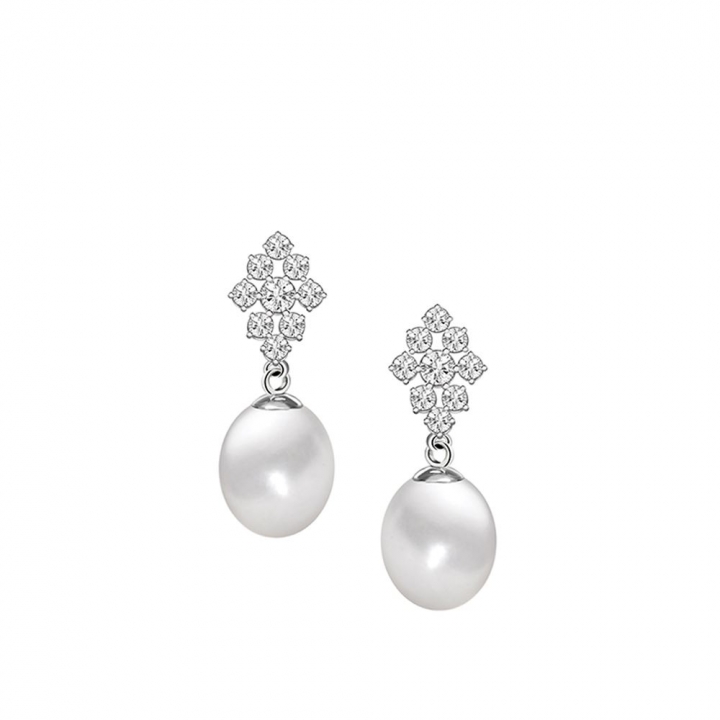 Sterling Silver Freshwater Cultured Pearl Earrings純銀淡水養殖珍珠耳環