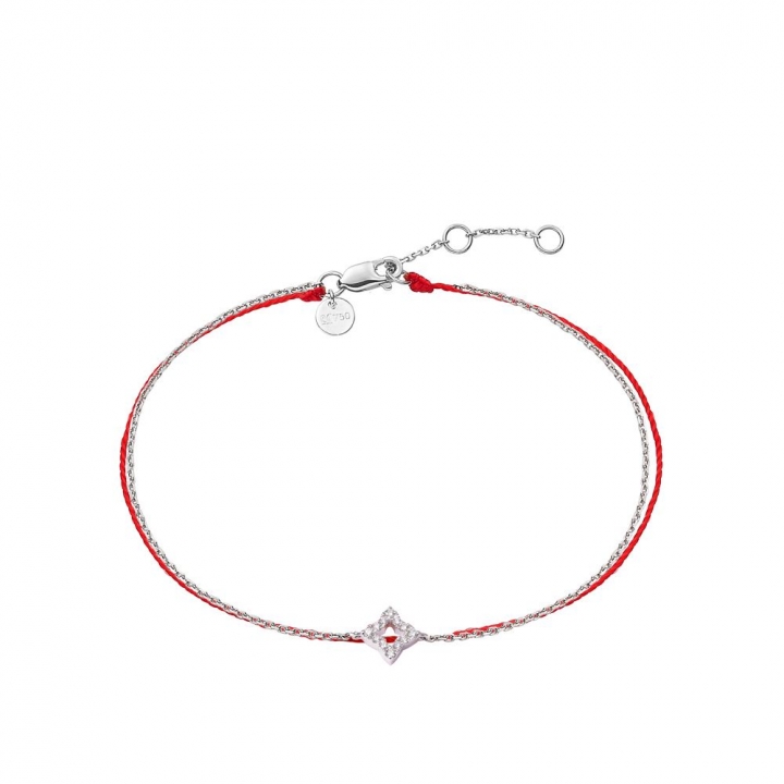 FUN ROSE GOLD DIAMOND RED STRING BRACELET綻FUN 玫瑰金鑽石紅繩手鍊