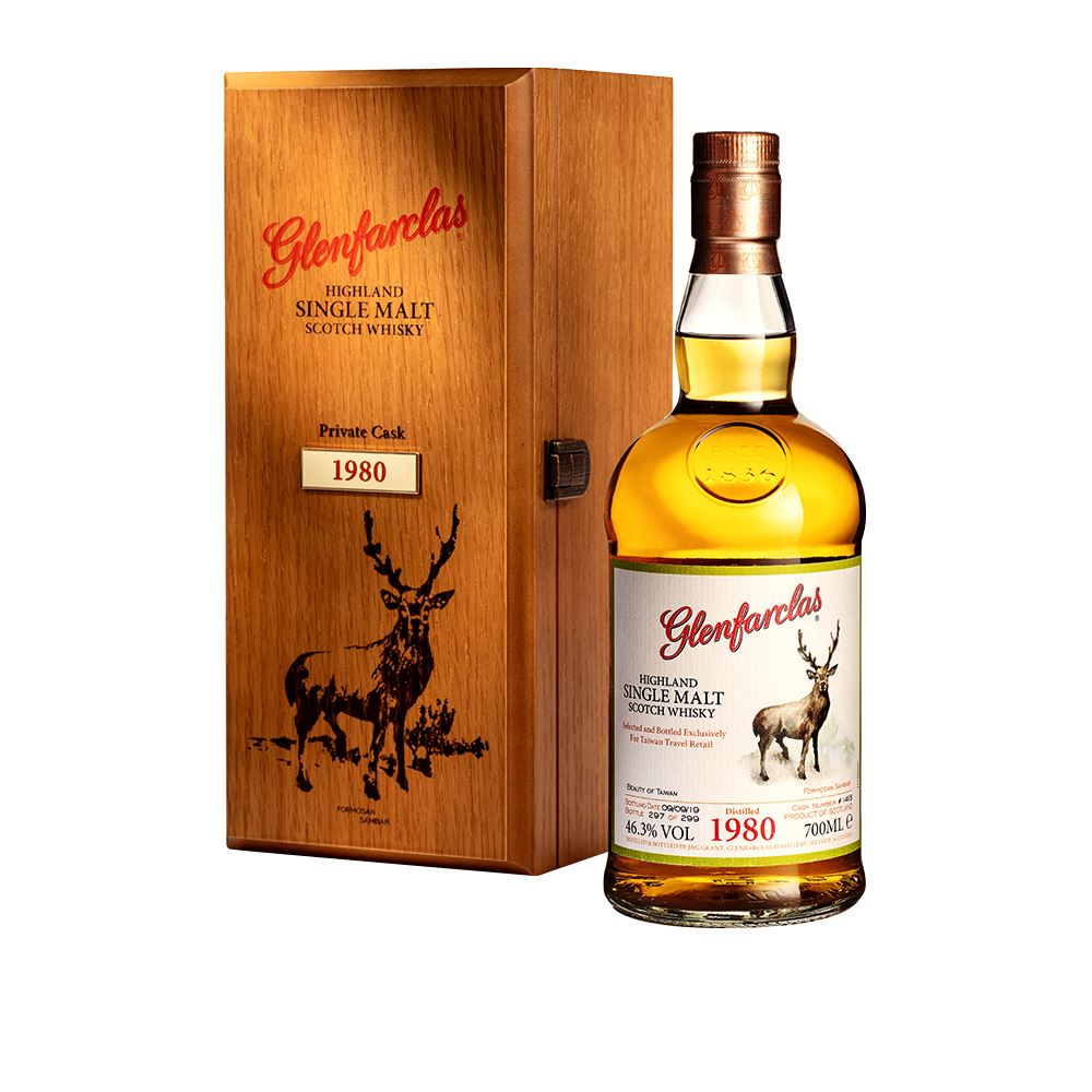 Glenfarclas 格蘭花格 台灣之美珍稀1980單桶單一麥芽蘇格蘭威士忌 2019裝瓶 (台灣水鹿)