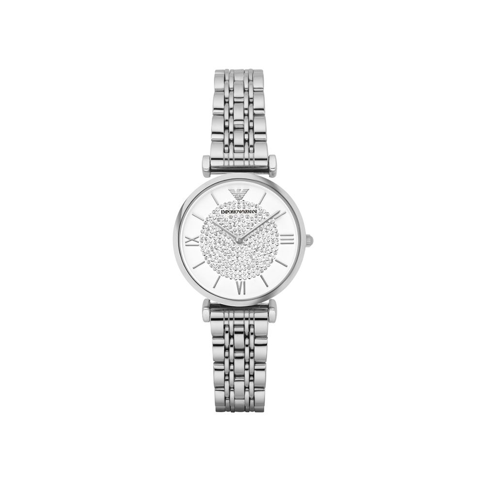 Emporio Armani 女士復古不銹鋼手錶