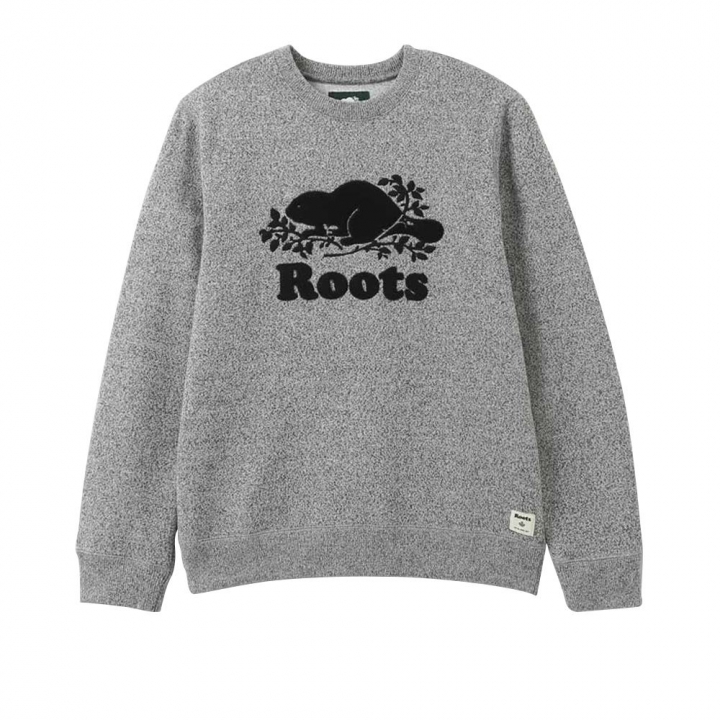 COOPER TERRY SLIM CREWRoots 男裝-摩登周間系列 海狸LOGO刷毛布圓領上衣