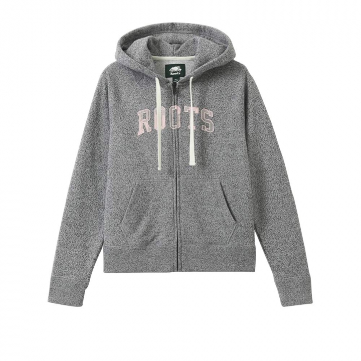 PLAID FULL ZIPRoots女裝-格紋風潮系列 文字LOGO連帽外套