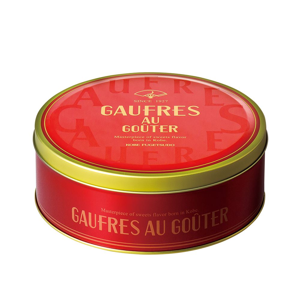 KOBE FUGETSUDO KOBE FUGETSUDO 神戶風月堂｜Gaufres 綜合法蘭酥紅色鐵盒