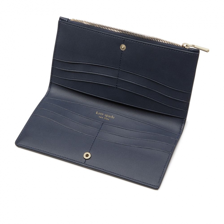 SPADE FLOWER JACQUARD ZIP SLIM WALLETSPADE FLOWER JACQUARD皮夾/零錢包