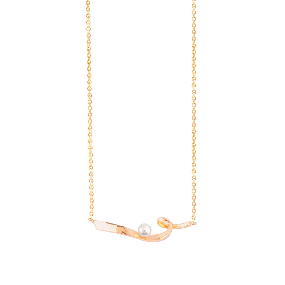 OLIVIA YAO SNAPDRAGON金魚草玫瑰金珍珠項鍊