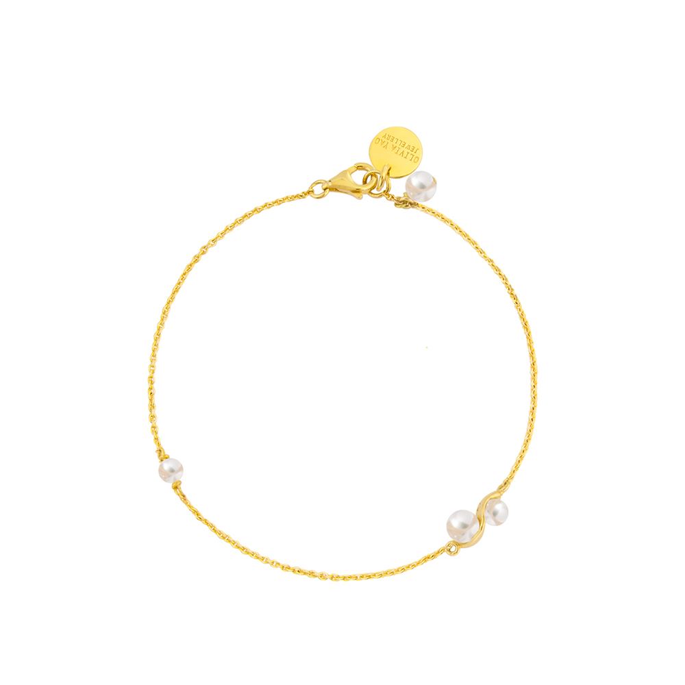 OLIVIA YAO POD雙生珍珠鍍金手鏈