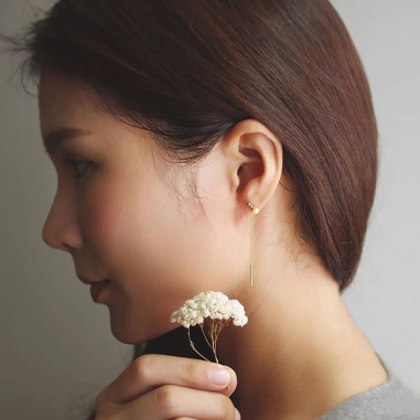 Frank Drape Pearl EarringDRAPE珍珠擺盪單耳針