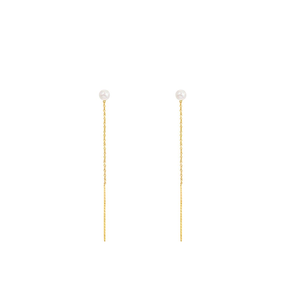 OLIVIA YAO DRAPE珍珠細鍊耳環（單支）