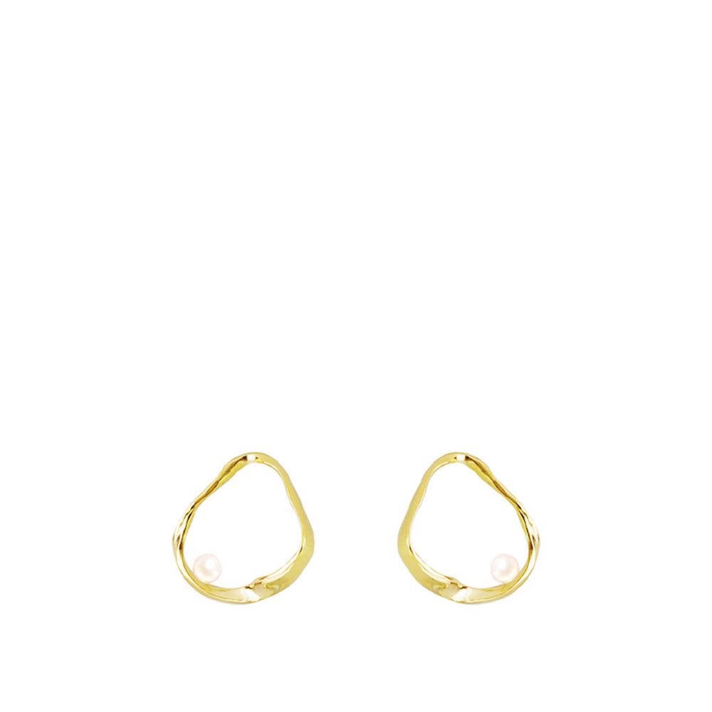 OLIVIA YAO Ripple 鏤空金絲珍珠耳環