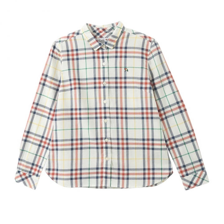 AP L/S Shirt女裝-斜紋經典格基本款長袖襯衫