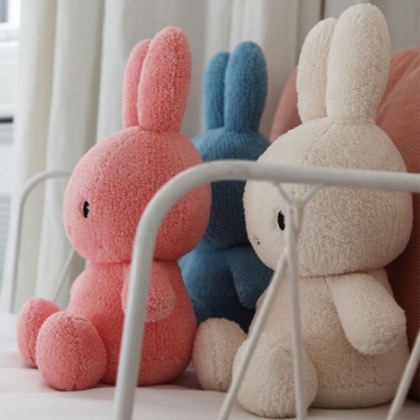 Miffy Sitting Terry Light Blue-23cm-9 BON TON TOYS|Miffy米菲兔填充玩偶-淺藍 23CM