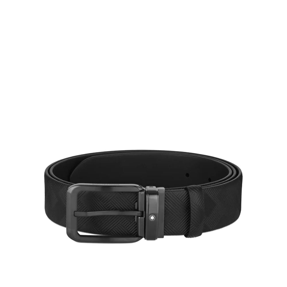 Montblanc 黑色 35 毫米雙面皮帶