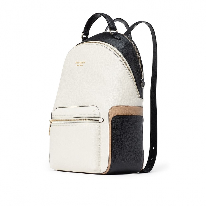 HUDSON COLORBLOCKED PEBBLED LEATHER LARGE BACKPACKHUDSON後背包