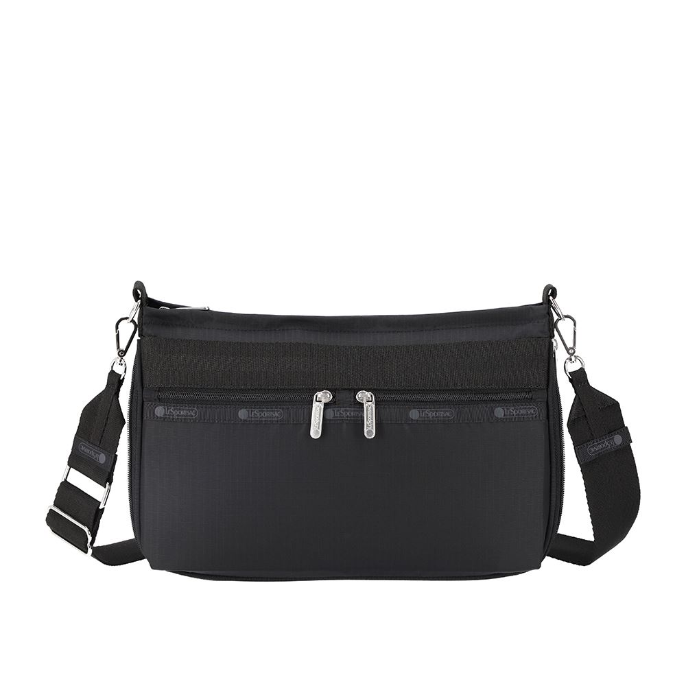 LeSportsac 拉鍊斜背包 - 永恆黑
