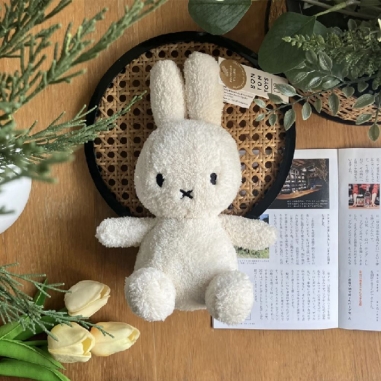 Miffy Sitting Terry Cream-23cm-9BON TON TOYS|Miffy米菲兔填充玩偶-奶油 23cm