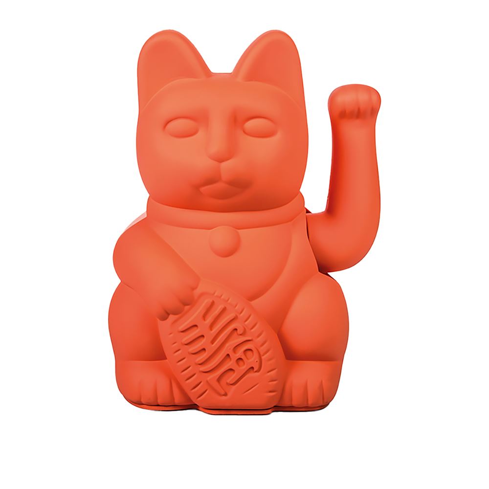 Donkey LUCKY CAT｜德國DONKEY 幸運繽紛招財貓 經典螢光橘